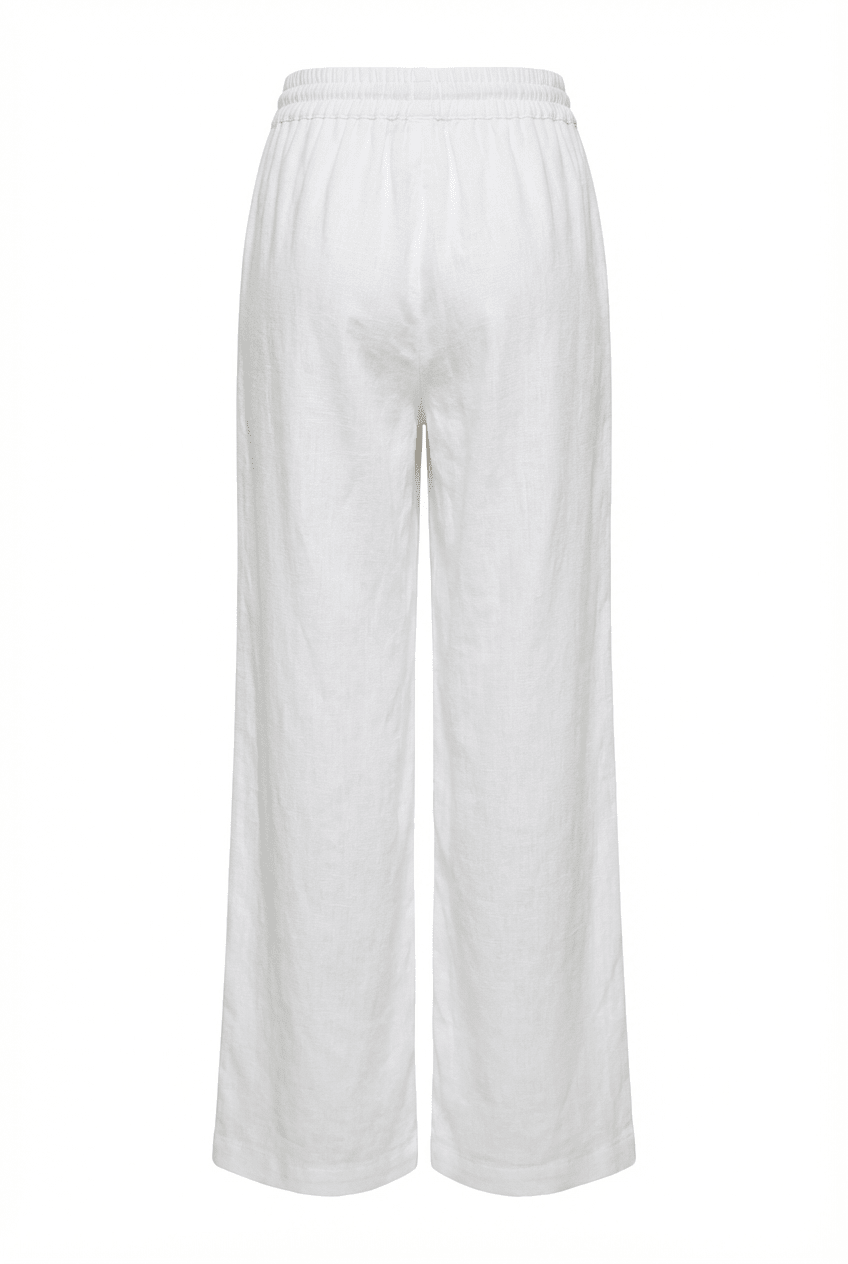 Viva - Gulia Hw Long Sun Pant Snow White | Bukser | Smuk