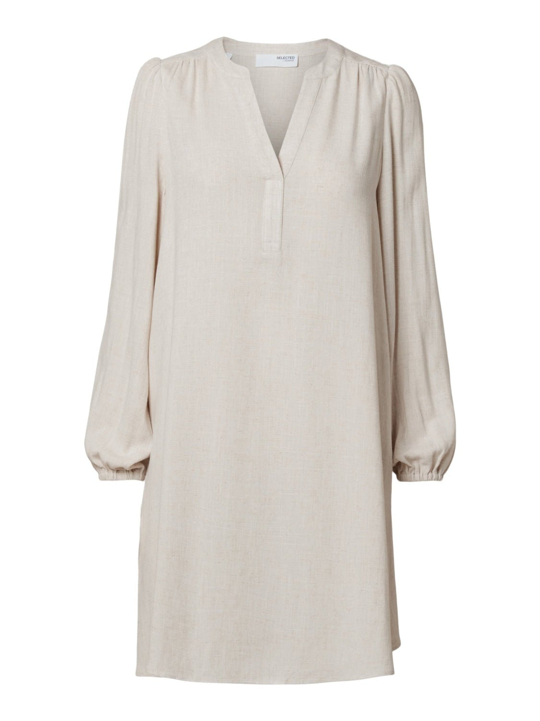 Viva Ls Short V-Neck Dress Sandshell | Kjoler | Smuk - Dameklær på nett