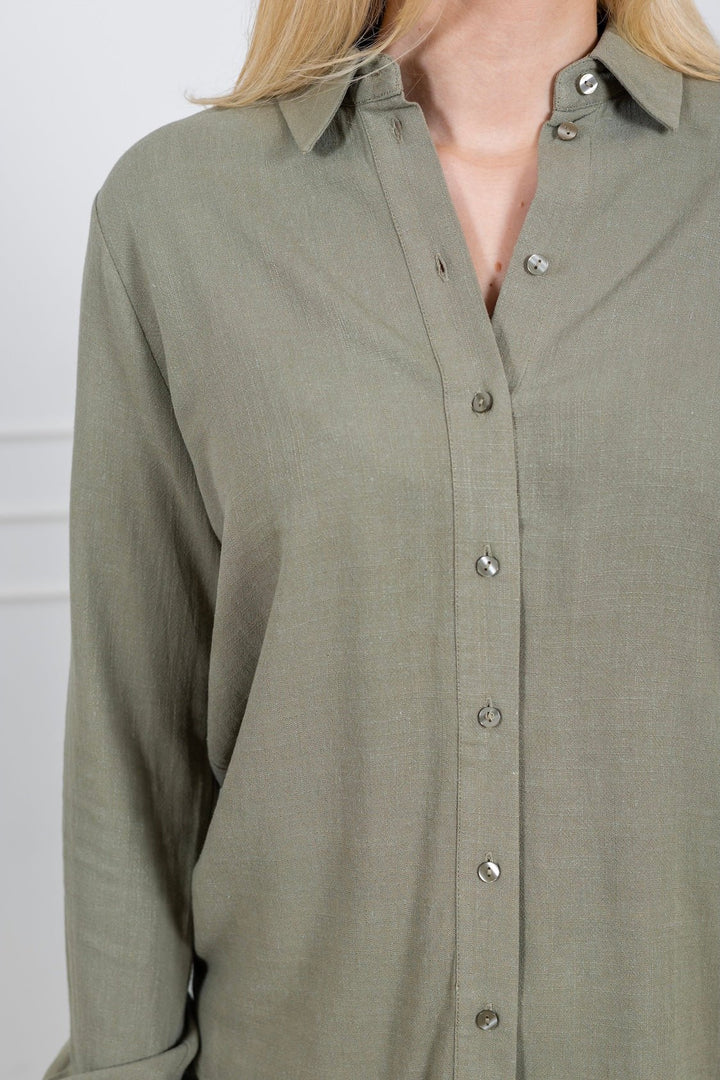 Viva Ls Sun Shirt Vetiver | Skjorter og bluser | Smuk - Dameklær på nett