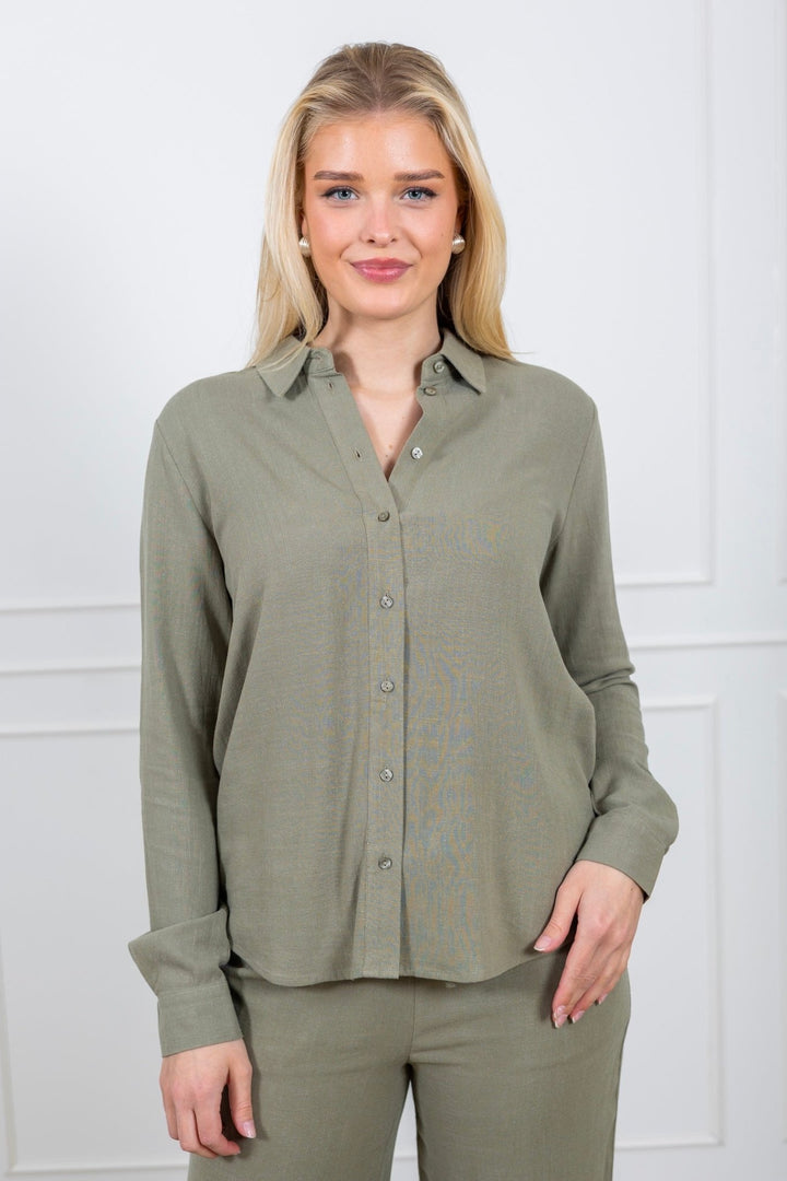 Viva Ls Sun Shirt Vetiver | Skjorter og bluser | Smuk - Dameklær på nett