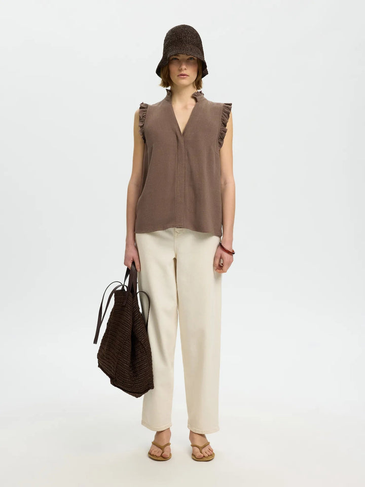 Viva Sl Sun Ruffle Top Chocolate Chip | Topper | Smuk
