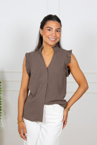 Viva Sl Sun Ruffle Top Chocolate Chip