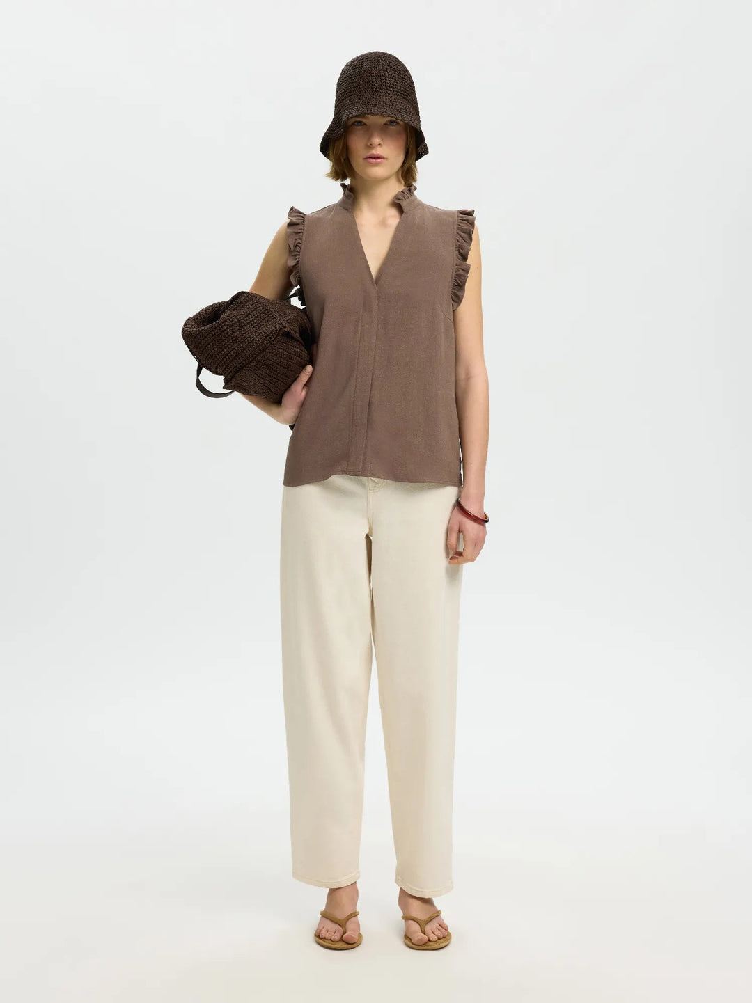 Viva Sl Sun Ruffle Top Chocolate Chip | Topper | Smuk