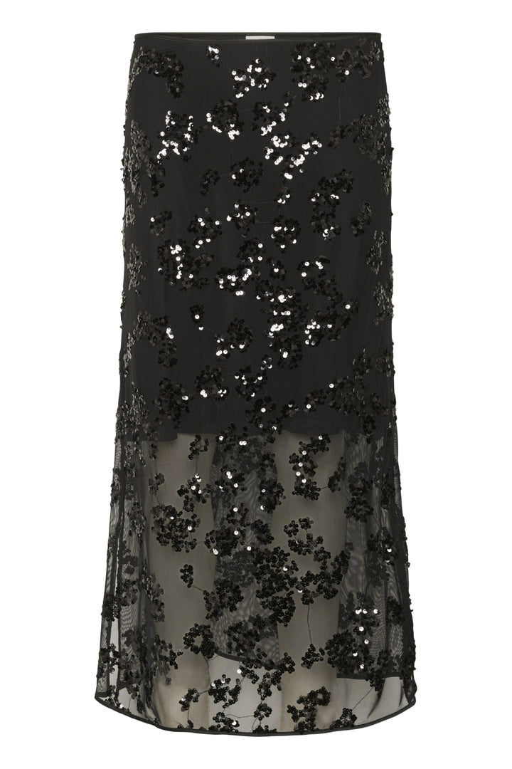 Vivika Skirt Black Sequins On Mesh | Skjørt | Smuk - Dameklær på nett