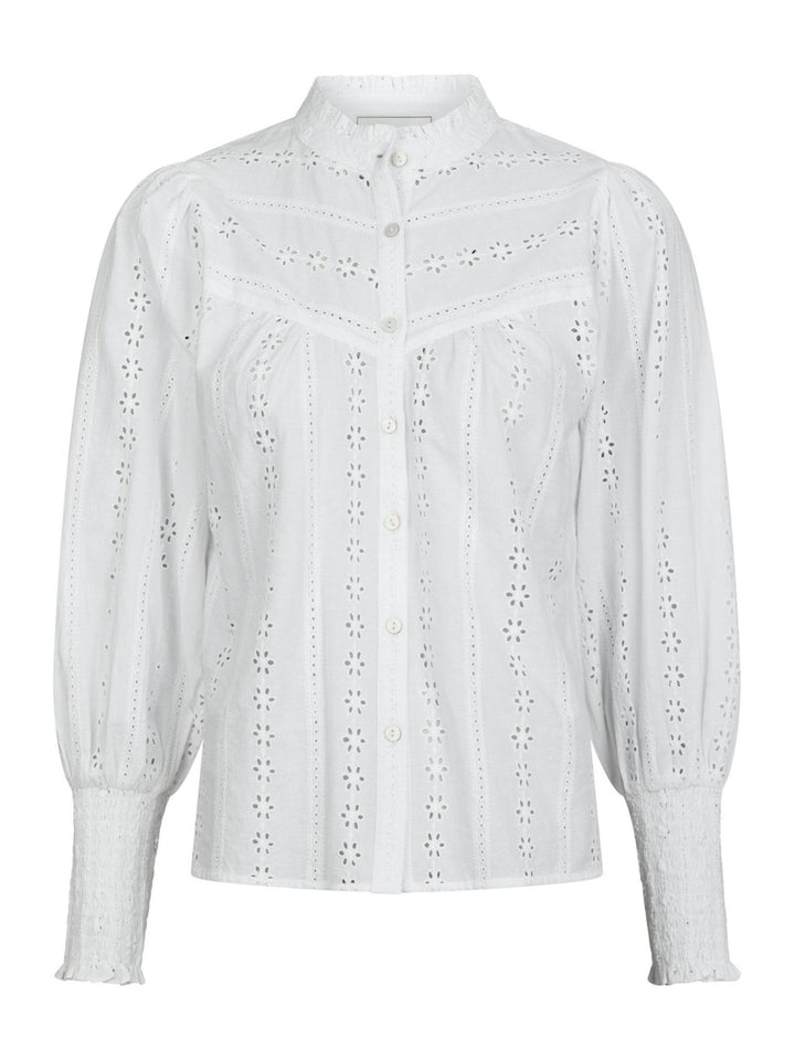 Wenna Embroidery Blouse White | Skjorter og bluser | Smuk - Dameklær på nett