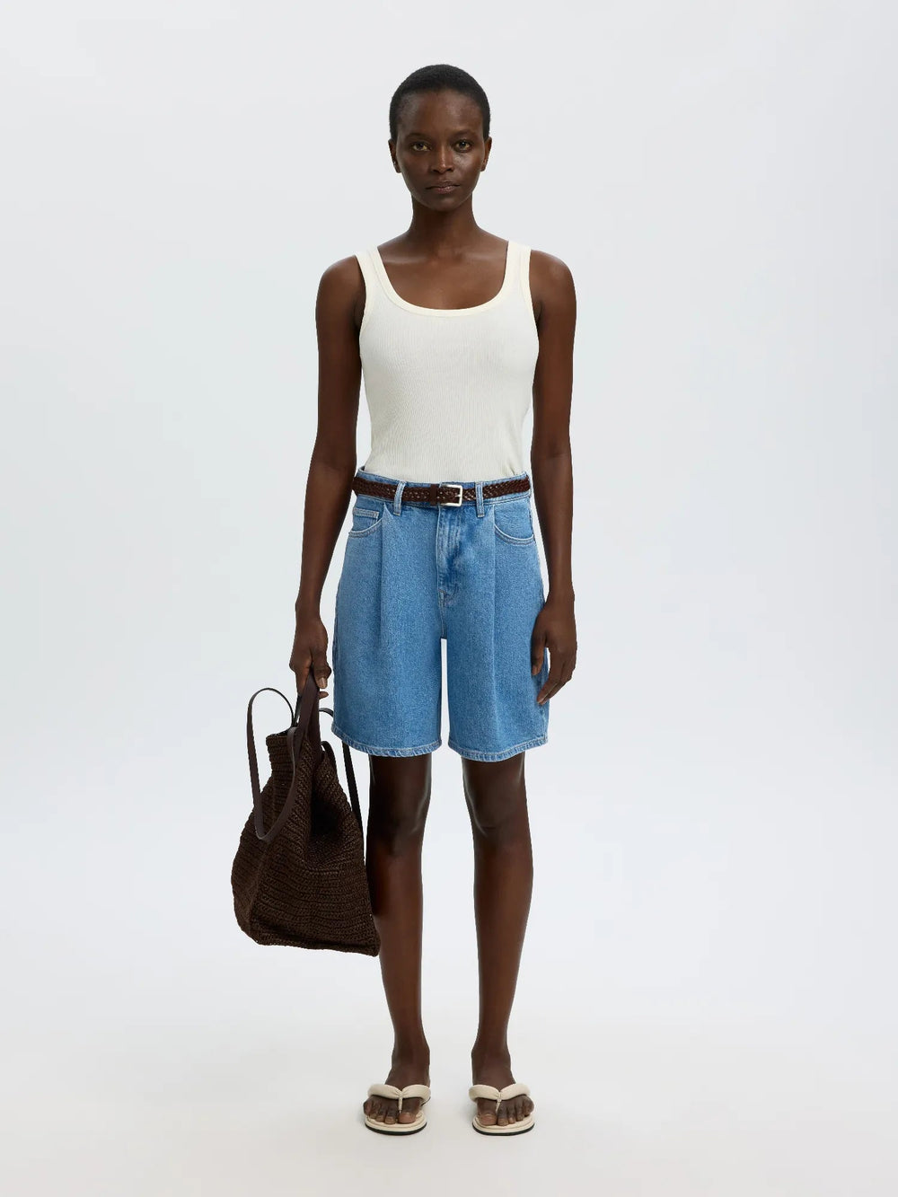 Wide Merle - Kori Hw Denim Shorts Light Blue Denim | Shorts | Smuk