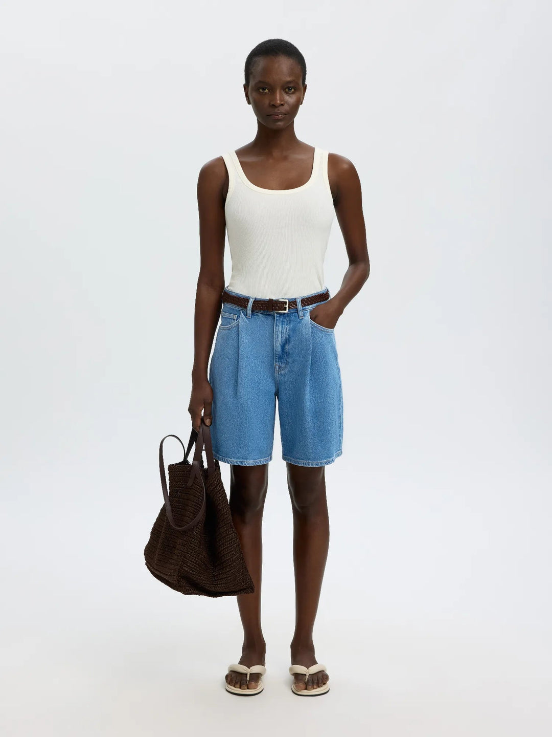 Wide Merle - Kori Hw Denim Shorts Light Blue Denim | Shorts | Smuk