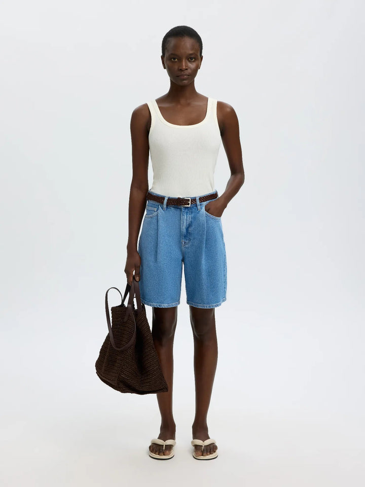 Wide Merle - Kori Hw Denim Shorts Light Blue Denim | Shorts | Smuk