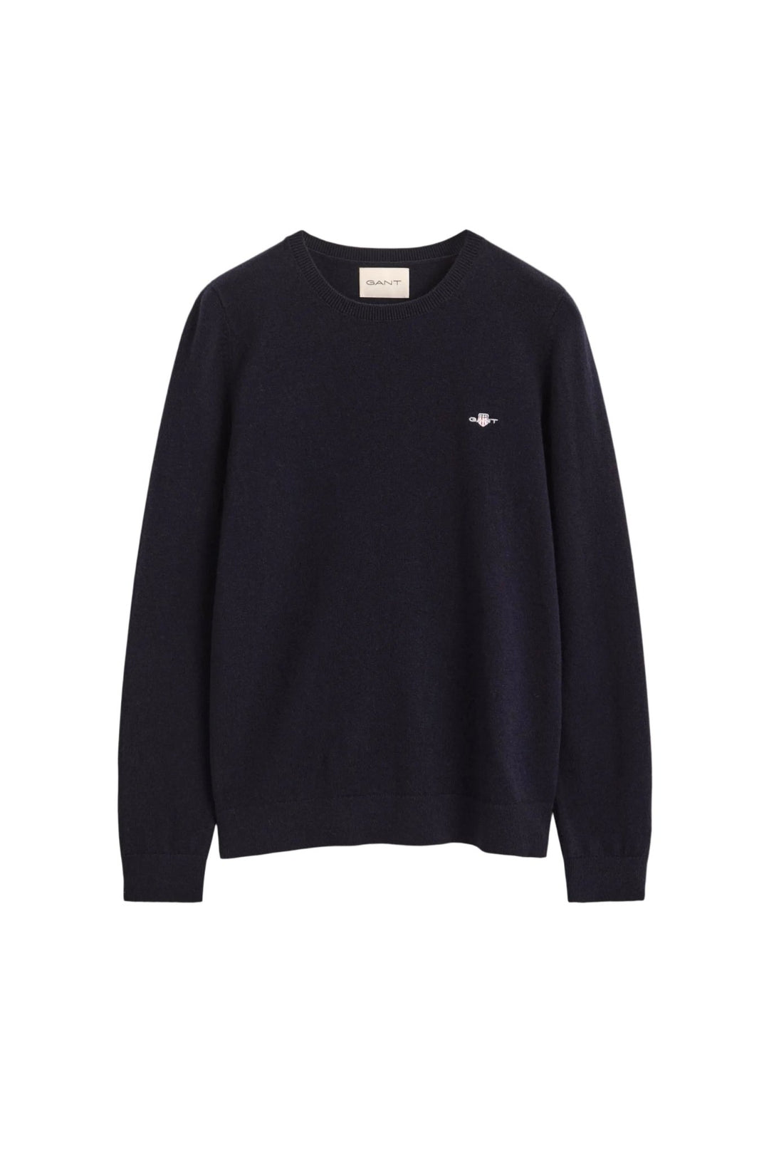 Wool Cotton C-Neck Evening Blue | Genser | Smuk