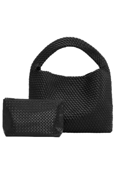 Woven Daily Shopper + Pouch Black | Vesker | Smuk