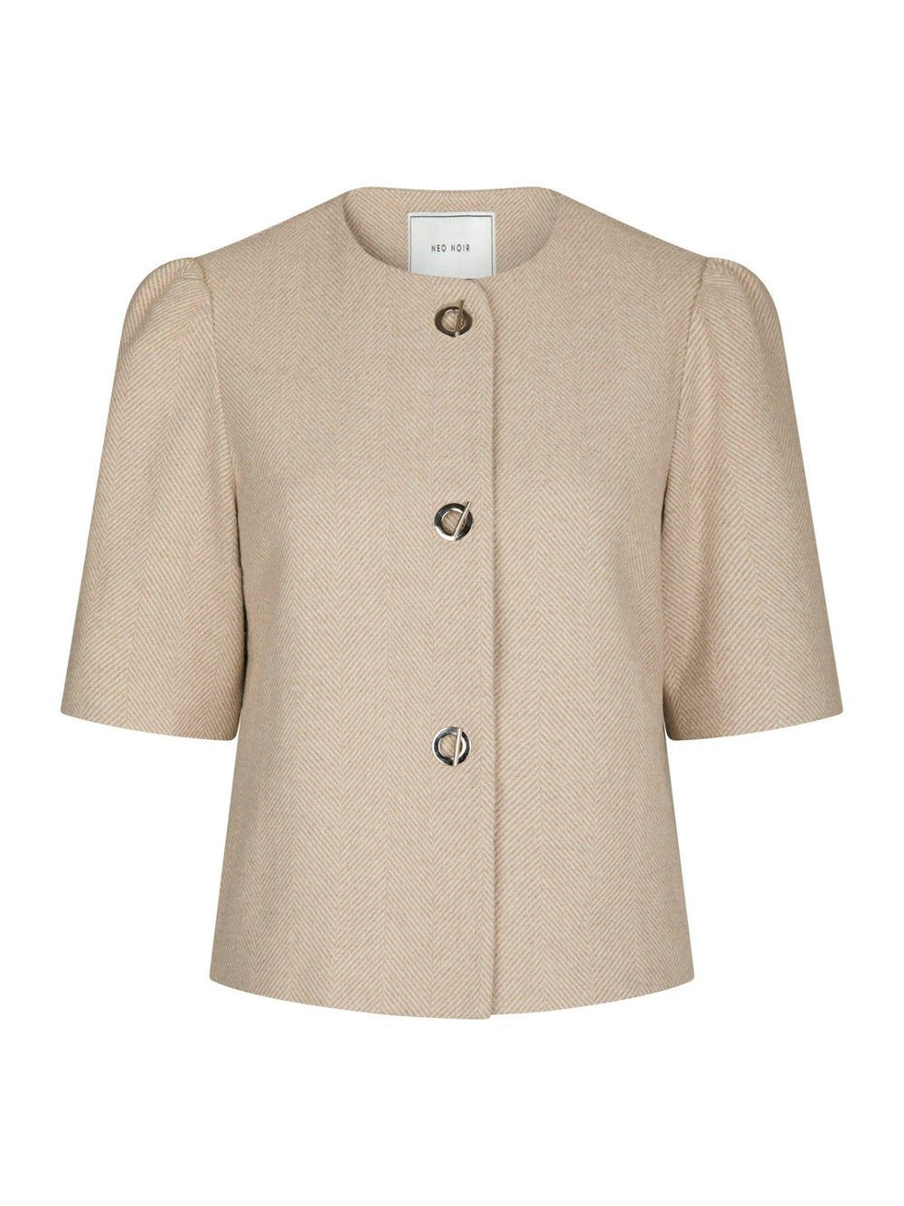 Xanthe Light Herringbone Blazer Sand | Blazer | Smuk