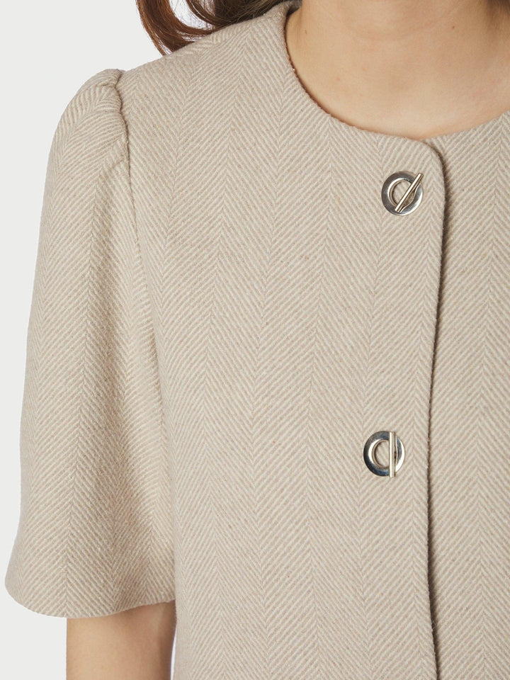 Xanthe Light Herringbone Blazer Sand | Blazer | Smuk