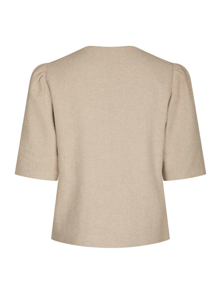 Xanthe Light Herringbone Blazer Sand | Blazer | Smuk