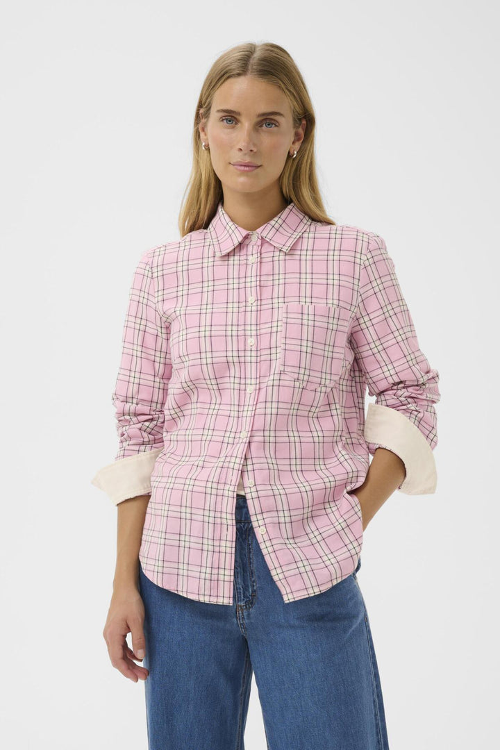 Yana Shirt Pink Check | Skjorter og bluser | Smuk