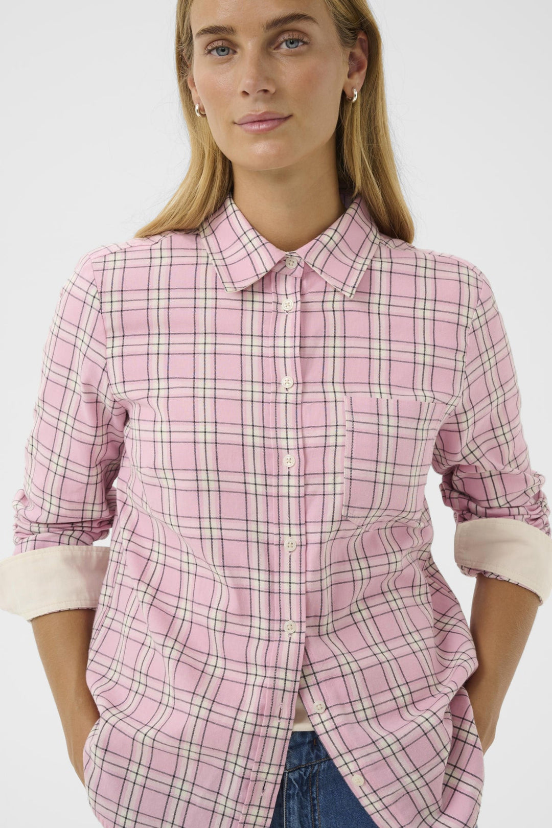 Yana Shirt Pink Check | Skjorter og bluser | Smuk