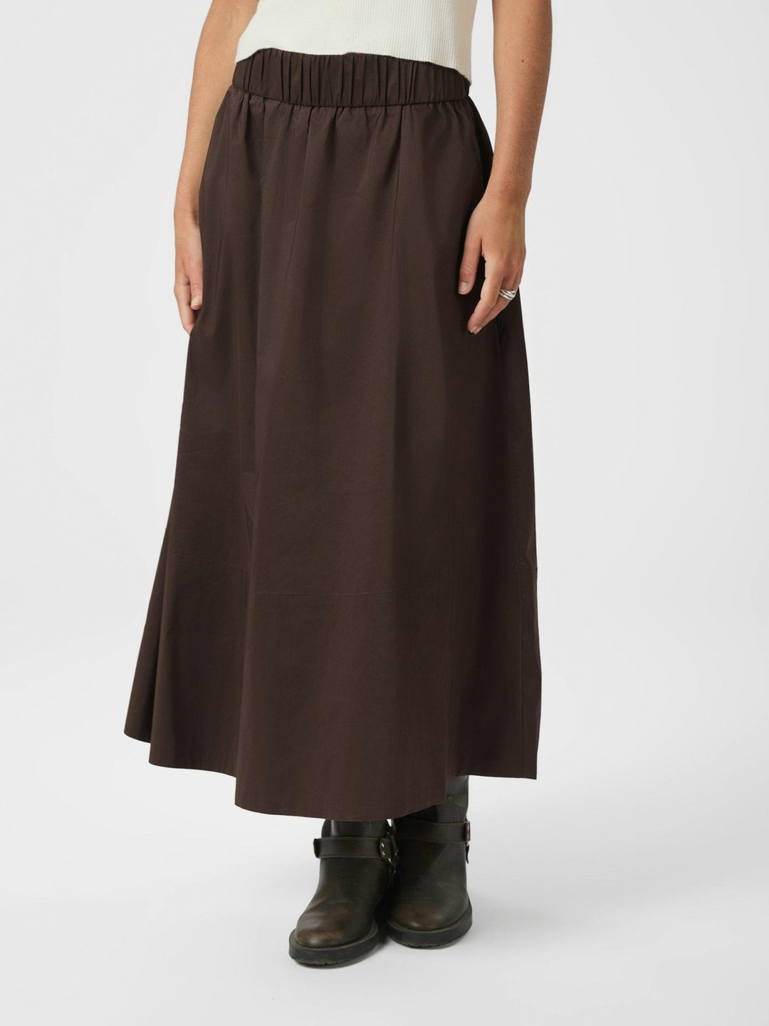 Yara Poplin Skirt Chocolate Brown | Skjørt | Smuk