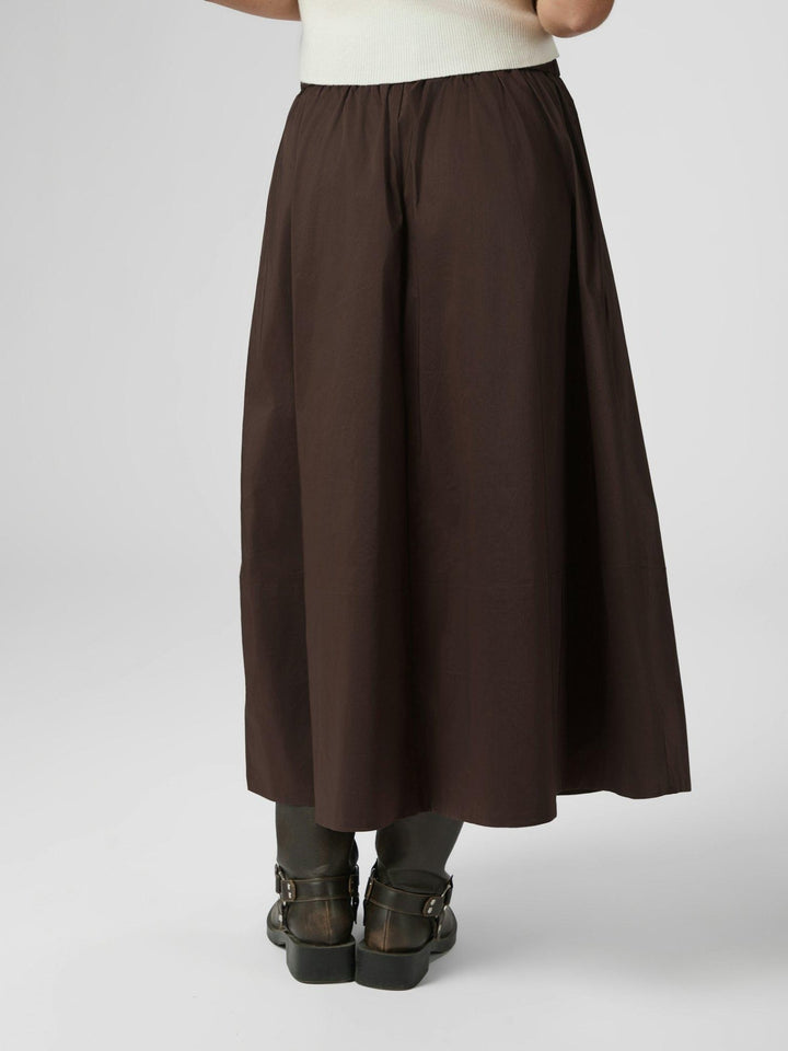 Yara Poplin Skirt Chocolate Brown | Skjørt | Smuk