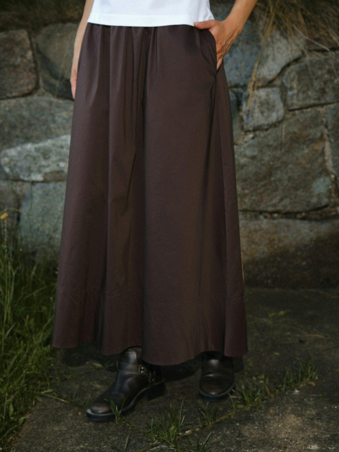 Yara Poplin Skirt Chocolate Brown | Skjørt | Smuk