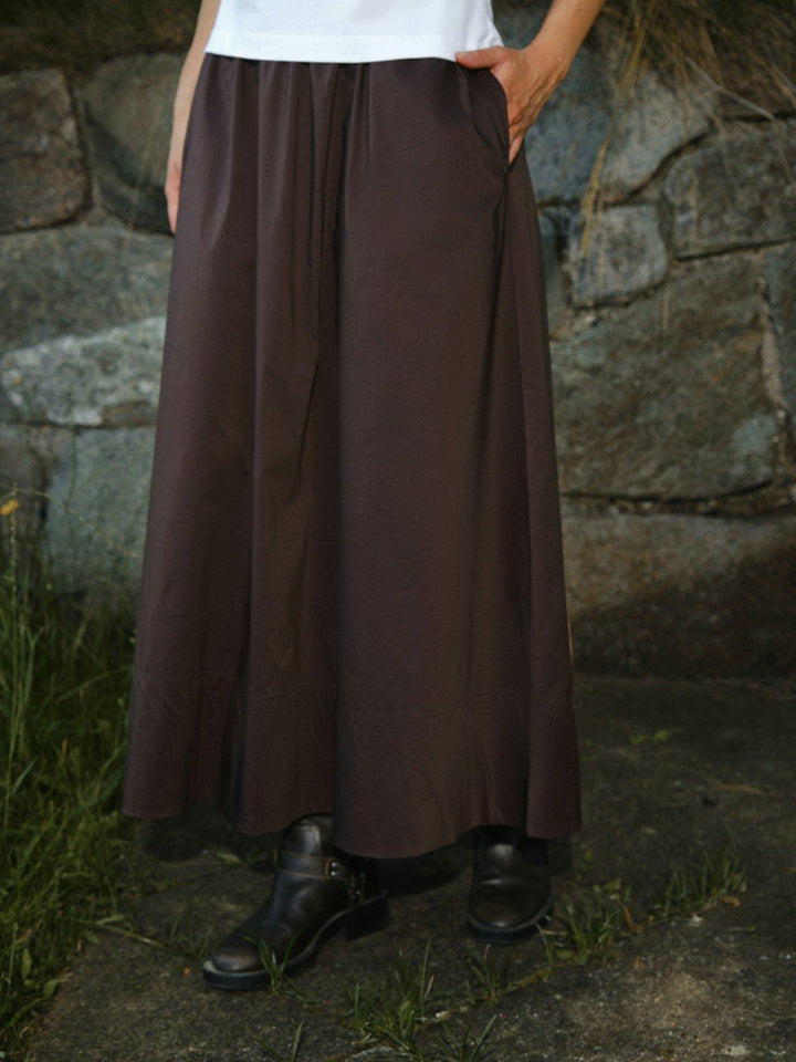 Yara Poplin Skirt Chocolate Brown | Skjørt | Smuk