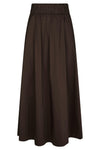 Yara Poplin Skirt Chocolate Brown