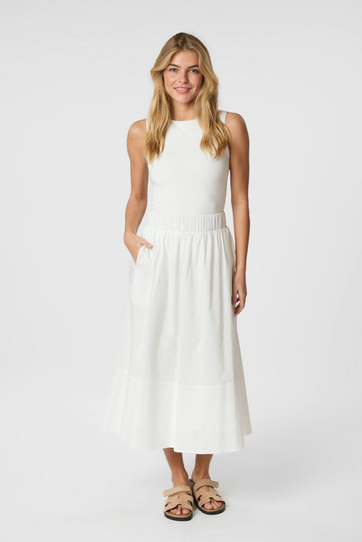 Yara Poplin Skirt White | Skjørt | Smuk - Dameklær på nett
