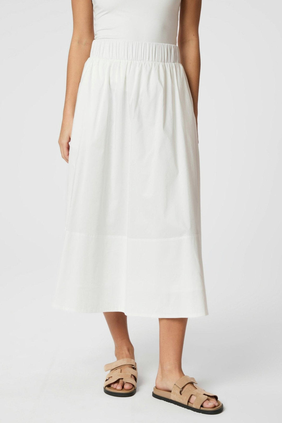 Yara Poplin Skirt White | Skjørt | Smuk - Dameklær på nett