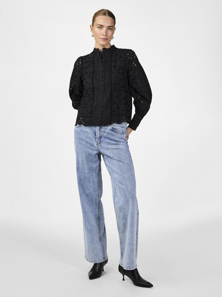 Yasalessia Ls Shirt Black | Skjorter og bluser | Smuk - Dameklær på nett