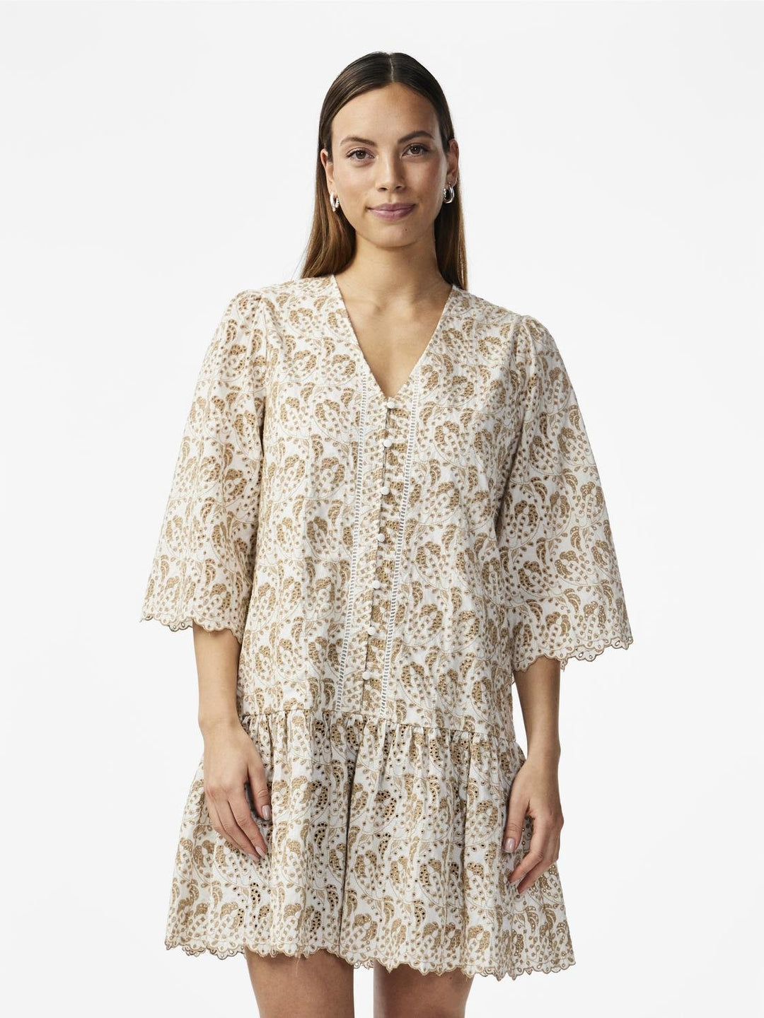 Yasaprilla 3/4 Dress Star White | Kjoler | Smuk - Dameklær på nett