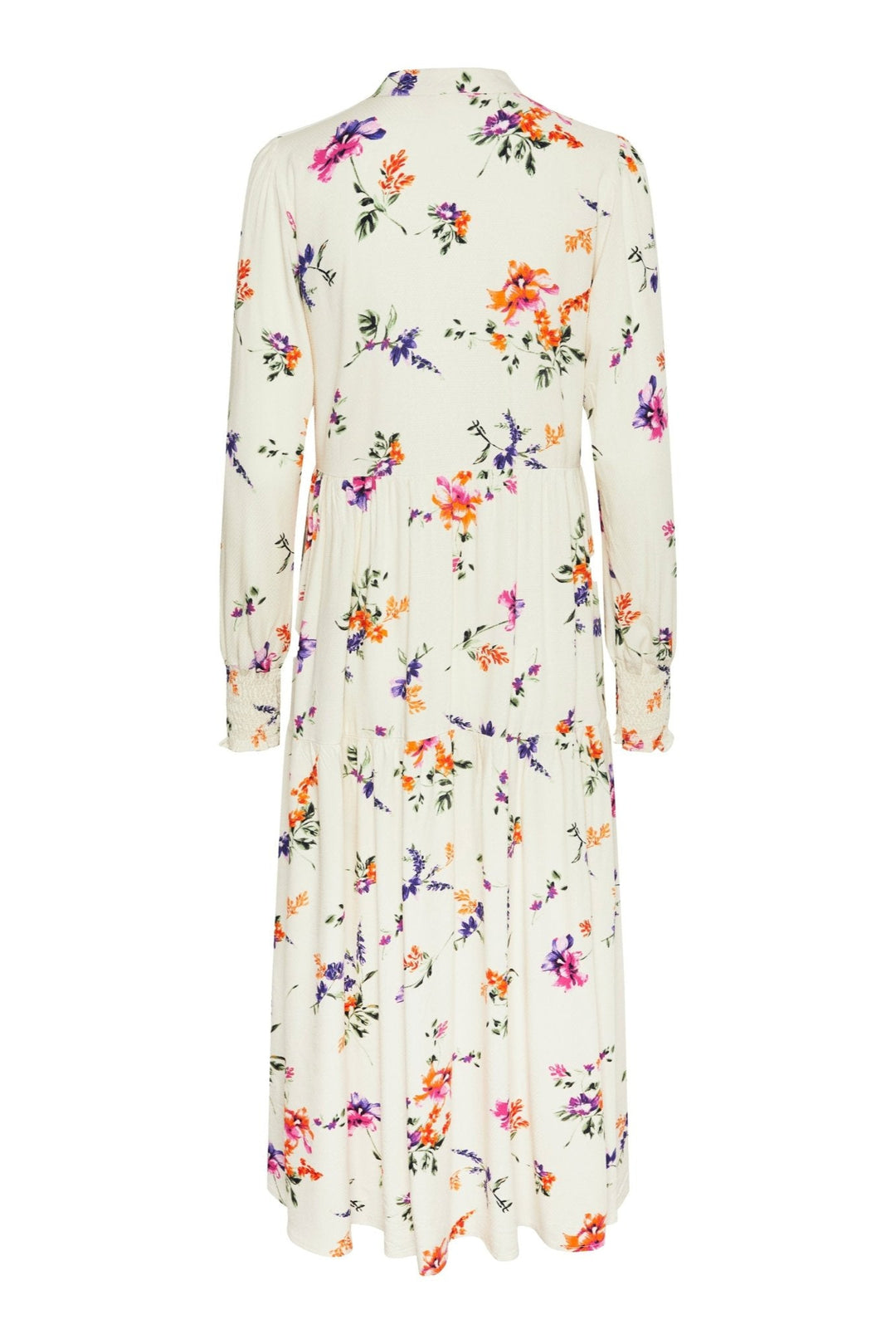 Yasasina Ls Long Shirt Dress Whitecap Gray Botanica Print | Kjoler | Smuk - Dameklær på nett