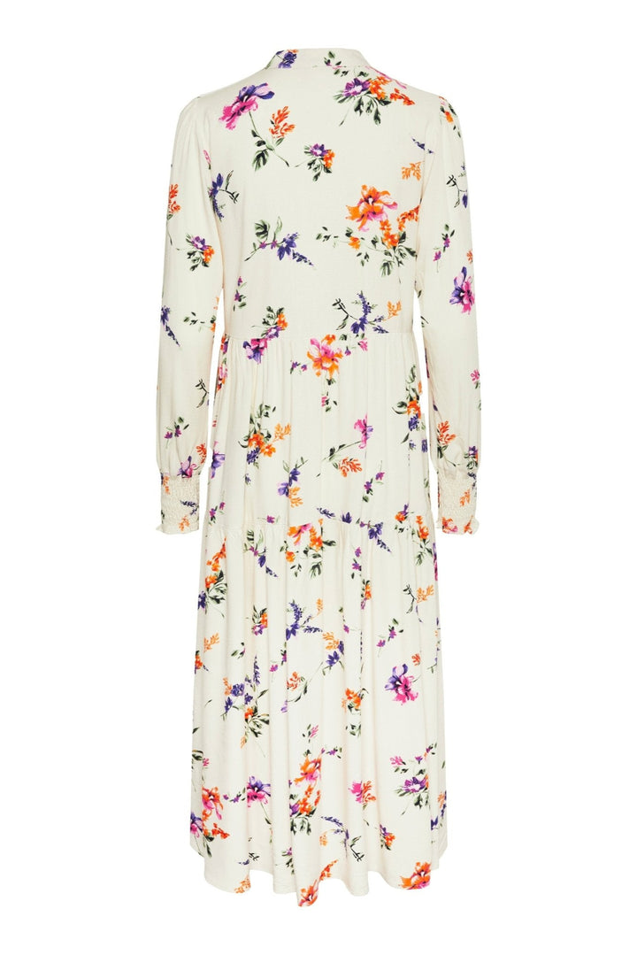 Yasasina Ls Long Shirt Dress Whitecap Gray Botanica Print | Kjoler | Smuk - Dameklær på nett