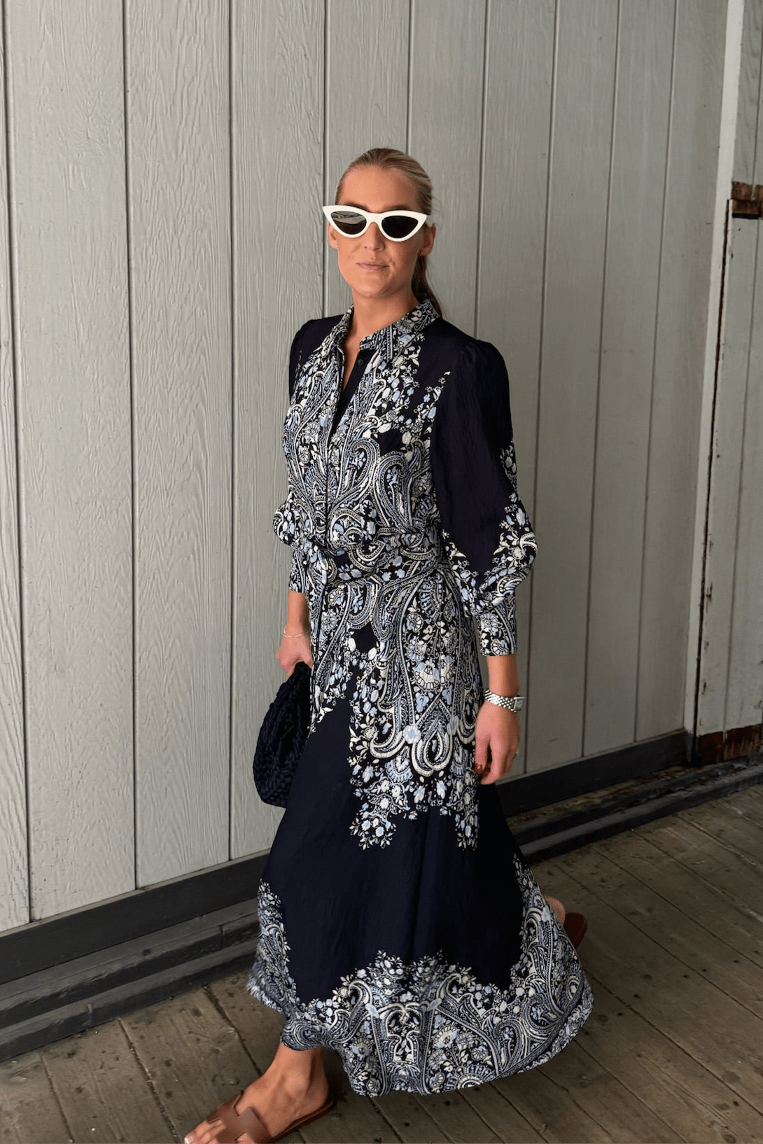 Multi Y.A.S. Maxi jurk YASLULU LS LONG SHIRT DRESS S Multi Y.A.S. Maxi jurk YASLULU LS LONG SHIRT DRESS S