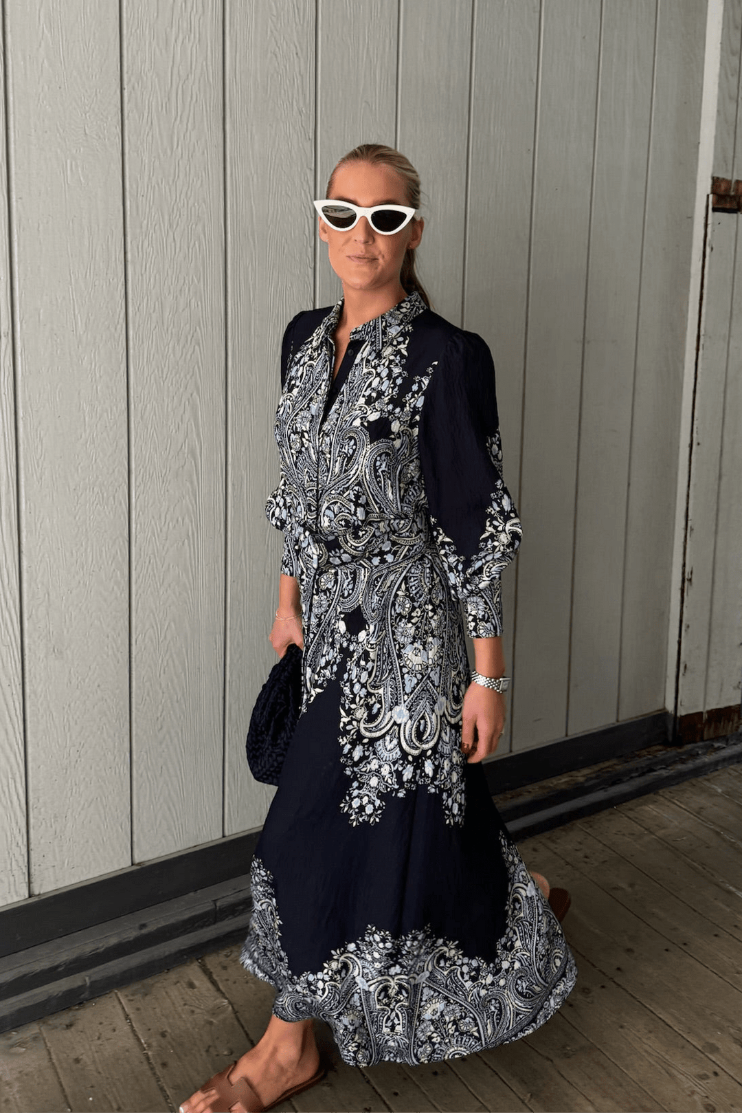 Yasbirma Ls Long Shirt Dress Black Birma Print | Kjoler | Smuk - Dameklær på nett