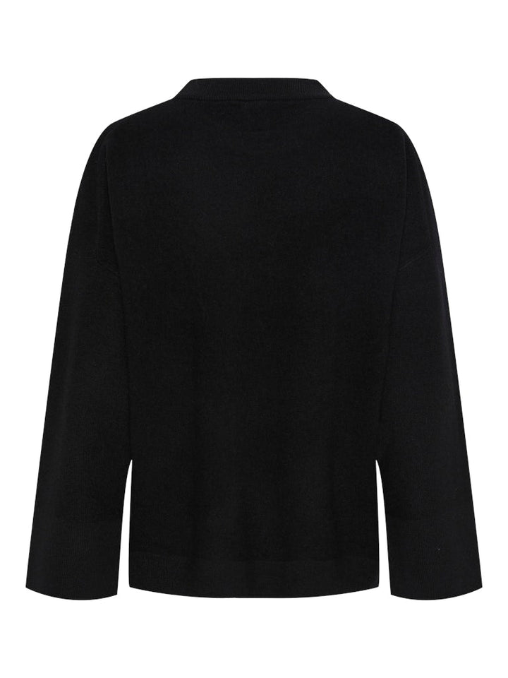 Yasemilie O - Neck Knit Pullover Black | Genser | Smuk - Dameklær på nett