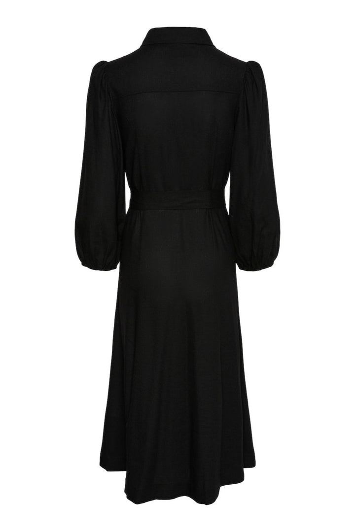 Yasflaxy 3/4 Linen Shirt Dress Black | Kjoler | Smuk - Dameklær på nett