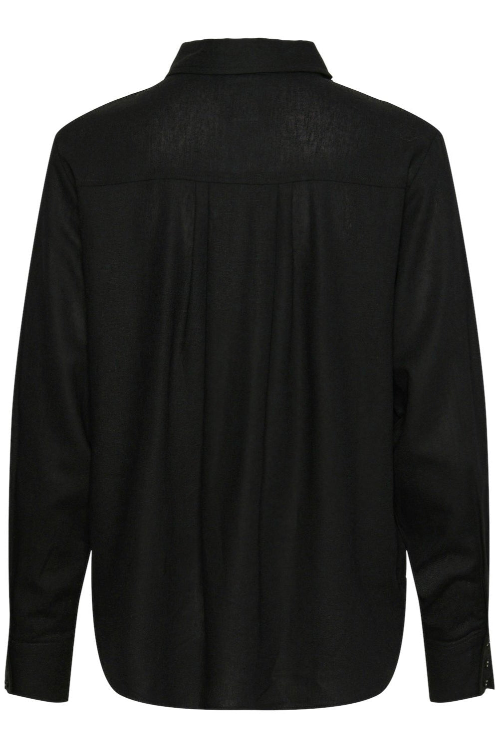 Yasflaxy Ls Linen Shirt Black | Skjorter og bluser | Smuk - Dameklær på nett