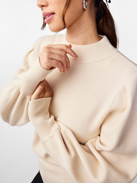 Yasfonny Ls Knit Pullover Birch | Genser | Smuk - Dameklær på nett