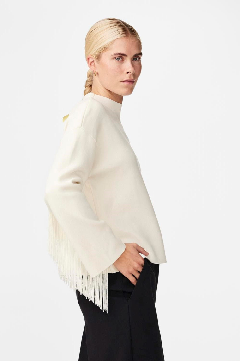 Yasfringa Ls O-Neck Knit Pullover  Birch