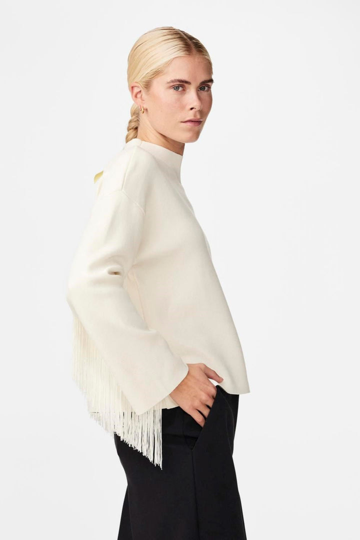 Yasfringa Ls O-Neck Knit Pullover  Birch