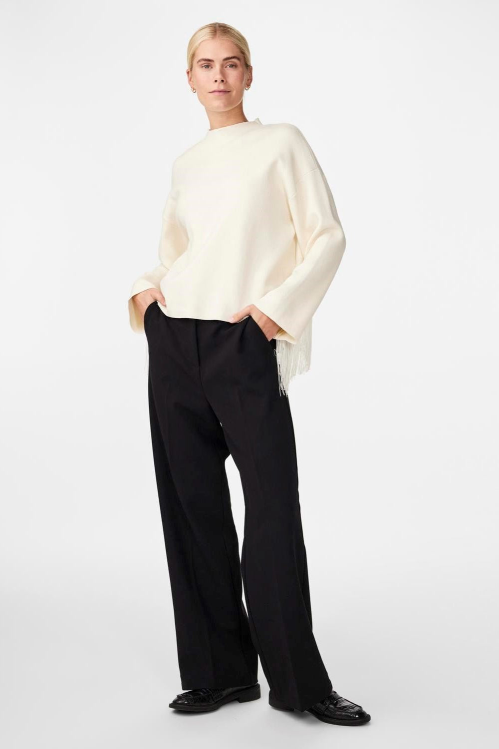 Yasfringa Ls O-Neck Knit Pullover  Birch