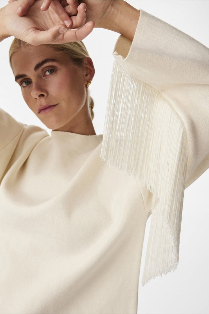 Yasfringa Ls O-Neck Knit Pullover  Birch