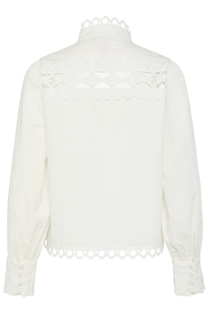 Yasjane Ls Shirt Star White | Skjorter og bluser | Smuk - Dameklær på nett