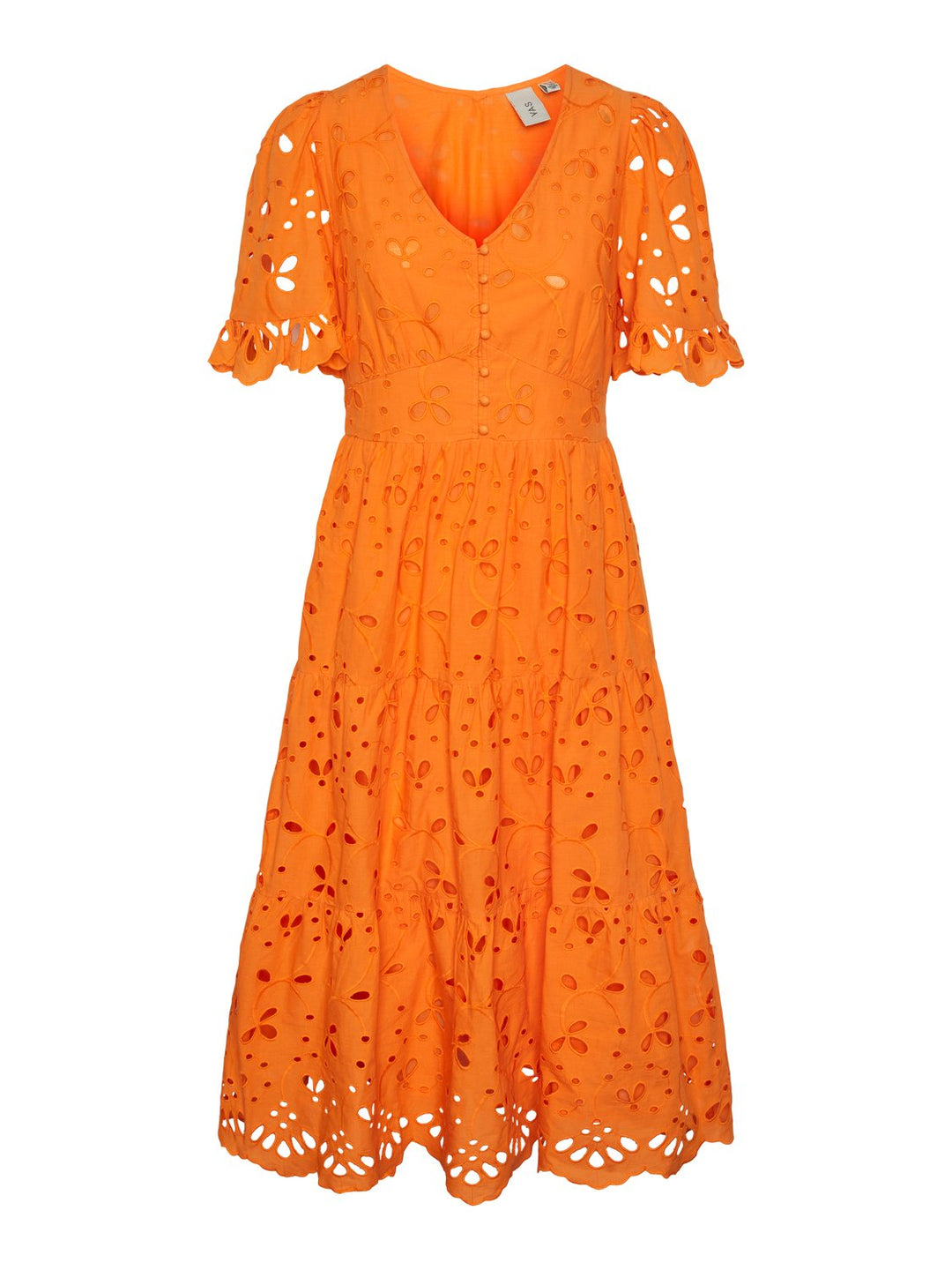 Yaskanikka 2/4 Midi Dress Vibrant Orange | Kjoler | Smuk - Dameklær på nett