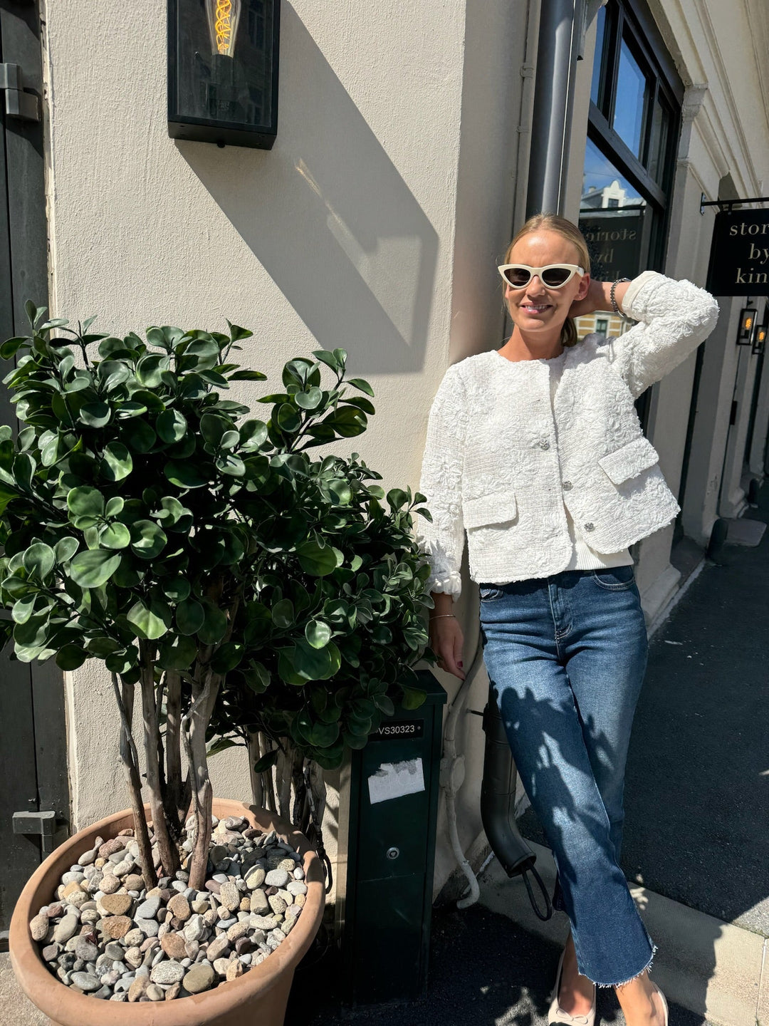 Yaskavi 7/8 Jacket Star White | Yttertøy | Smuk - Dameklær på nett
