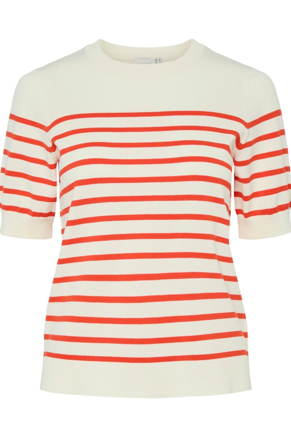 Yaslena Ss Knit Pullover Birch Cherry Tomato Stripes | Genser | Smuk - Dameklær på nett