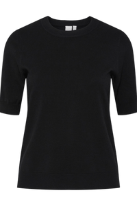 Lena Ss Knit Pullover Black
