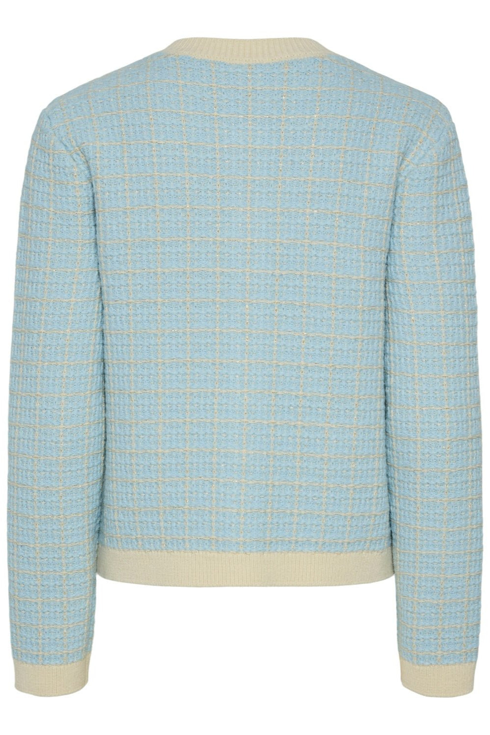 Yaslivia Ls Short Knit Cardigan Birch Clear Sky | Genser | Smuk - Dameklær på nett