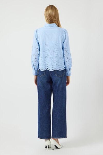 Yasluma Ls Shirt Clear Sky | Skjorter og bluser | Smuk - Dameklær på nett