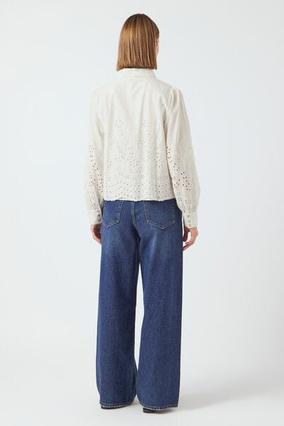 Yasluma Ls Shirt Star White | Skjorter og bluser | Smuk - Dameklær på nett