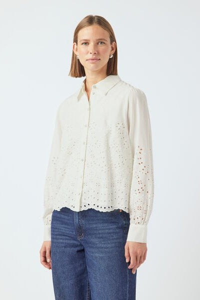 Yasluma Ls Shirt Star White | Skjorter og bluser | Smuk - Dameklær på nett