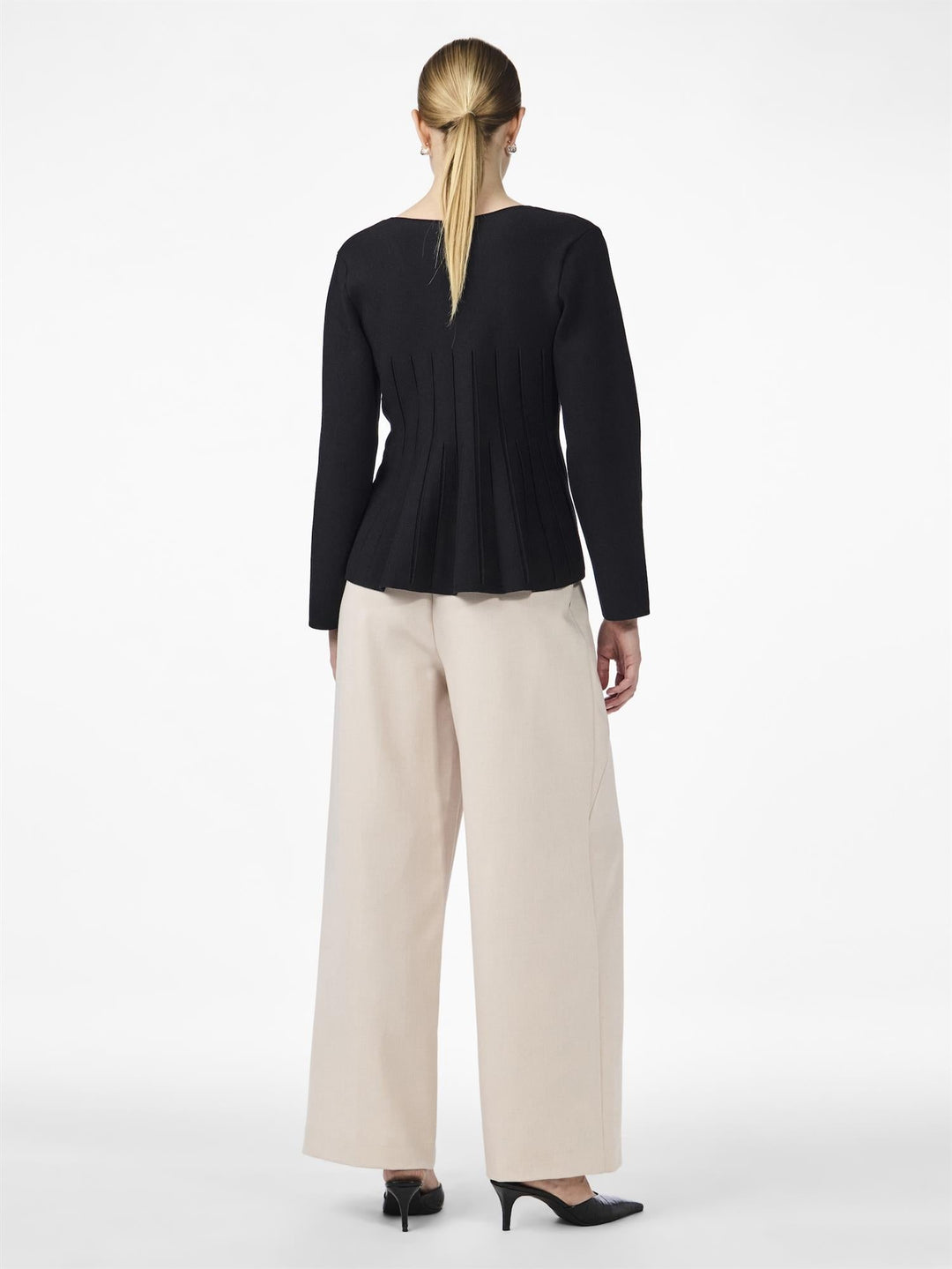 Yasmikka Ls Knit Cardigan Black | Genser | Smuk - Dameklær på nett